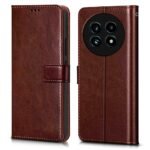 Shock Proof Flip Cover Back Case Cover for Realme 13 Pro 5G | Realme 13 Pro Plus 5G (Flexible | Leather Finish | Card Pockets Wallet & Stand | Chestnut Brown)