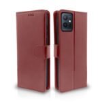Vivo T1 5G / Vivo Y75 5G / iQOO Z6 5G Flip Cover | PU Leather Finish | 360 Protection | Wallet & Stand | Strong Magnetic Flip Case for Vivo T1 5G / Vivo Y75 5G / iQOO Z6 5G (Brown)