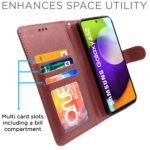 Samsung Galaxy A52 Vintage Flip Cover Leather Wallet Case & Cover Shockproof TPU for Samsung Galaxy A52 (Brown)