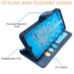 Oppo Realme 2/2 Pro/Realme U1 Flip Cover Magnetic Leather Wallet Case Shockproof TPU for Realme 2/2 Pro/Realme U1 (Blue)