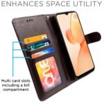 Realme C31 Flip Cover Leather Finish | Inside TPU with Card Pockets | Wallet Stand and Shock Proof | Complete Protection Flip Case (Coffee)
