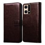 Flip Cover for Oppo F21 Pro 4G | Premium Leather Finish | Inbuilt Pockets & Stand | Flip Case for Oppo F21 Pro 4G (Coffee)