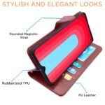 Brown Leather Magnetic Vintage Flip Wallet Case Cover for Vivo U20 / Y19