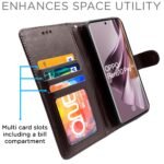 Oppo Reno 10 Pro 5G Flip Cover Leather Finish | Inside TPU with Card Pockets | Wallet Stand and Shock Proof | Complete Protection Flip Case (Coffee)