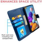 Samsung Galaxy A21s Flip Cover Magnetic Leather Wallet Case Shockproof TPU for Samsung Galaxy A21s (Blue)