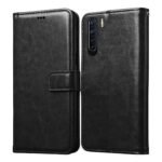 Flip Cover for Oppo F15 / Oppo A91 | Premium Leather Finish | Inbuilt Pockets & Stand | Flip Case for Oppo F15 / Oppo A91 (Black)
