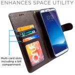 Vivo Y71 Flip Case Leather Finish | Inside TPU with Card Pockets | Wallet Stand and Shock Proof | Magnetic Closing | Complete Protection Flip Cover for Vivo Y71 (Coffee)
