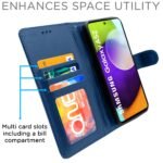 Samsung Galaxy A52 Vintage Flip Cover Leather Wallet Case & Cover Shockproof TPU Samsung Galaxy A52 (Blue)