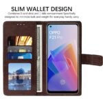 Flip Cover for Oppo F21 Pro 4G | Premium Leather Finish | Inbuilt Pockets & Stand | Flip Case for Oppo F21 Pro 4G (Coffee)