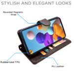 Samsung Galaxy A21s Flip Case Leather Finish | Inside TPU with Card Pockets | Wallet Stand and Shock Proof | Magnetic Closing | Complete Protection Flip Cover for Samsung Galaxy A21s (Coffee)
