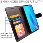 Realme 3 Pro Flip Cover Leather Finish | Inside TPU with Card Pockets | Wallet Stand and Shock Proof | Complete Protection Flip Case (Coffee)