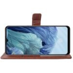 Flip Cover for Oppo F17 | Premium Leather Finish | Inbuilt Pockets & Stand | Flip Case for Oppo F17 (Brown)