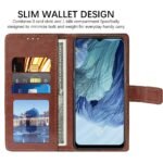Flip Cover for Oppo F17 | Premium Leather Finish | Inbuilt Pockets & Stand | Flip Case for Oppo F17 (Brown)