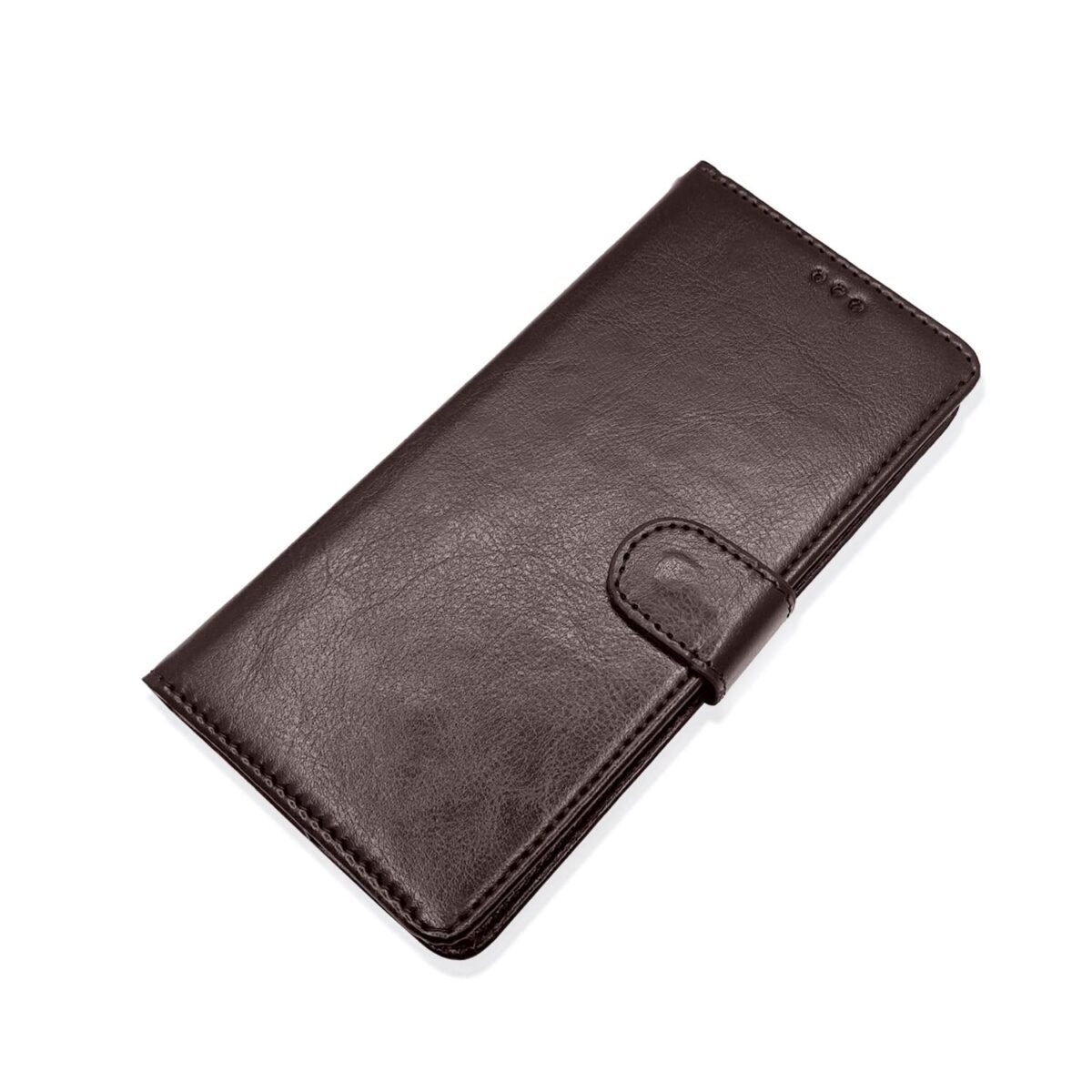 Mi Redmi Note 10T 5G / Poco M3 Pro 5G Flip Case Leather Finish | Inside TPU with Card Pockets | Wallet Stand and Shock Proof | Magnetic Closing | Complete Protection Flip Cover (Coffee)