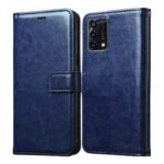 Flip Cover for Oppo F19s | Premium Leather Finish | Inbuilt Pockets & Stand | Flip Case for Oppo F19s (Blue)