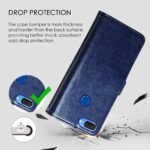 Flip Cover for Realme 2 | Premium Leather Finish | Inbuilt Pockets & Stand | Flip Case for Realme 2 (Blue)