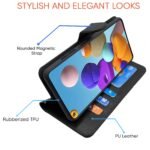 Samsung Galaxy A21s Flip Case Leather Finish | Inside TPU with Card Pockets | Wallet Stand and Shock Proof | Magnetic Closing | Complete Protection Flip Cover for Samsung Galaxy A21s (Black)