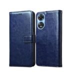 3 in 1 Combo Pack for Oppo A78 5G – Flip Blue (Back Cover + Camera Lens Protector + Tempered Glass)