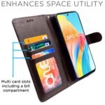 Oppo F23 5G Flip Cover Leather Finish | Inside TPU with Card Pockets | Wallet Stand and Shock Proof | Complete Protection Flip Case (Coffee)