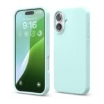 iPhone 16 Case, Premium Liquid Silicone Case, Full Body Protective Cover, Shockproof (Aqua Sky)