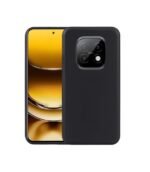 Soft Silicone Slim Back Case Cover for Realme Narzo 70 Turbo 5G - Black