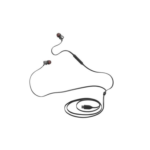 JBL Tune 310 Wired in-Ear Type C Earphones, Hi-Res Audio with Digital-to-Analog Converter, 3-Button EQ Preset Remote, Compatible with USB-C Devices (Black)