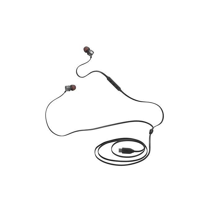 JBL Tune 310 Wired in-Ear Type C Earphones, Hi-Res Audio with Digital-to-Analog Converter, 3-Button EQ Preset Remote, Compatible with USB-C Devices (Black)