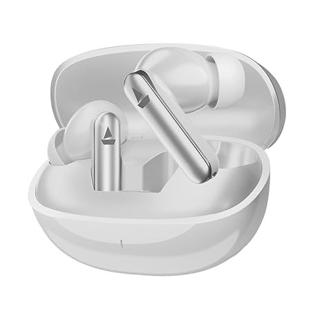 boAt Airdopes 301 TWS Earbuds w/ 75 hrs Playtime, Quad Mics with ENx, ASAP Charge, IWP Tech, Beast Mode with 50ms Low Latency, 10mm Drivers, Bluetooth v5.3 & IPX5 Resistance (White)