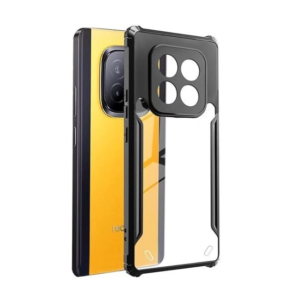 Realme Narzo 70 Turbo 5G Back Cover | Transparent Crystal Clear Hard PC Back Case with TPU Bumper (Eagle)