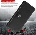 Leather Finish Flip Back Cover for Realme 13 Pro / 13 Pro Plus 5G | Inside TPU & Inbuilt Stand |Back Cover Case (Black)