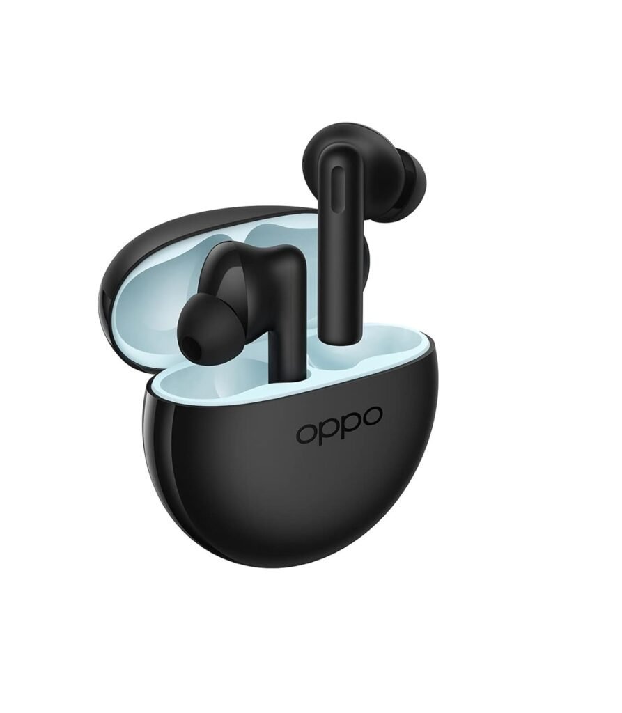 Oppo Enco Buds2 True Wireless Earbuds, Bluetooth 5.2, In-ear, Call Noise Cancellation, Touch Controls, Binaural Audio, Android/iOS Compatible (Black)