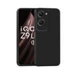 3 in 1 Combo Pack for iQOO Z9 Lite 5G – Silicone Black (Back Cover + Camera Lens Protector + Tempered Glass)