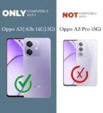 3 in 1 Combo Pack for Oppo A3x / A3 (5G) – Flip Brown (Back Cover + Camera Lens Protector + Tempered Glass)