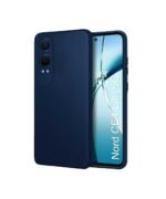 3 in 1 Combo Pack for OnePlus Nord CE4 Lite 5G – Silicone Blue (Back Cover + Camera Lens Protector + Tempered Glass)