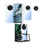 3 in 1 Combo Pack for Realme Narzo 70x 5G| Realme 13 5G | Realme 12 5G | 12X 5G | C65 5G | N65 – Eagle Case (Back Cover + Camera Lens Protector + Tempered Glass)
