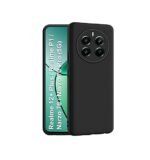 3 in 1 Combo Pack for Realme 12+ Plus/Realme P1 / Narzo 70/70 Pro (5G) – Silicone Black (Back Cover + Camera Lens Protector + Tempered Glass)