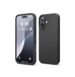 iPhone 16 Case, Premium Liquid Silicone Case, Full Body Protective Cover, Shockproof (Black)