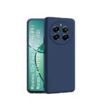 3 in 1 Combo Pack for Realme 12+ Plus/Realme P1 / Narzo 70/70 Pro (5G) – Silicone Blue (Back Cover + Camera Lens Protector + Tempered Glass)