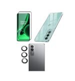 3 in 1 Combo Pack for OnePlus Nord CE 4 5G – Transparent  (Back Cover + Camera Lens Protector + Tempered Glass)