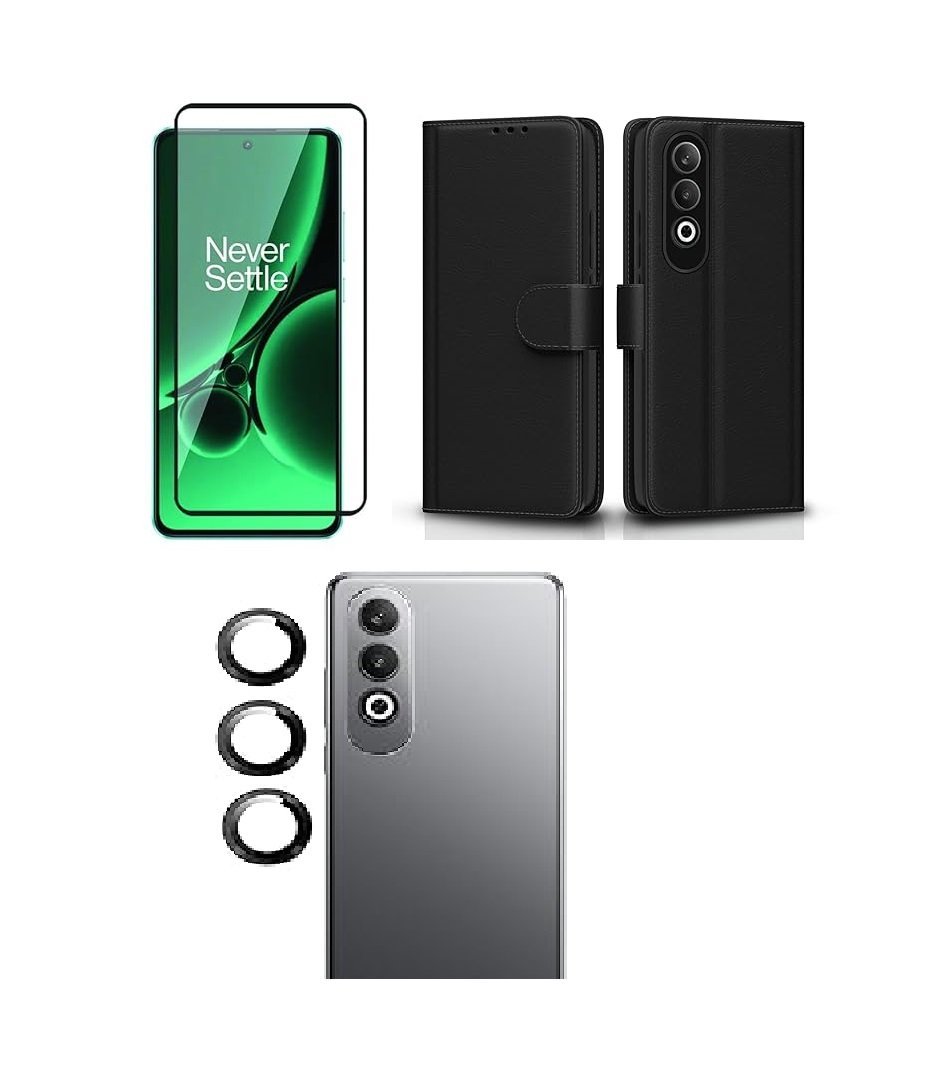 3 in 1 Combo Pack for OnePlus Nord CE 4 5G – Flip Black (Back Cover + Camera Lens Protector + Tempered Glass) 3 in 1 Combo Pack for OnePlus Nord CE 4 5G – Flip Black (Back Cover + Camera Lens Protector + Tempered Glass)