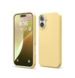 iPhone 16 Case, Premium Liquid Silicone Case, Full Body Protective Cover, Shockproof (Yellow)