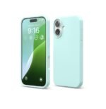 iPhone 16 Case, Premium Liquid Silicone Case, Full Body Protective Cover, Shockproof (Aqua Sky)