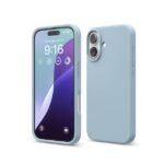 iPhone 16 Case, Premium Liquid Silicone Case, Full Body Protective Cover, Shockproof (Sky Blue)