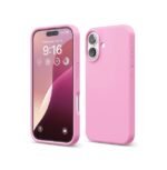iPhone 16 Case, Premium Liquid Silicone Case, Full Body Protective Cover, Shockproof (Hot Pink)
