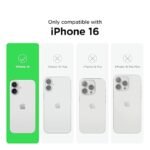 iPhone 16 Case, Premium Liquid Silicone Case, Full Body Protective Cover, Shockproof (Black)