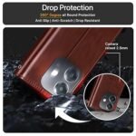 Flip Cover Back Case Cover for Oppo A3x 5G | A3x 4G | A3 5G (Flexible | Leather Finish | Card Pockets Wallet & Stand | Chestnut (Brown)