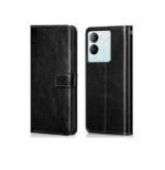 3 in 1 Combo Pack for iQOO Z7 Pro | Vivo T2 Pro 5G – Flip Black (Back Cover + Camera Lens Protector + Tempered Glass)