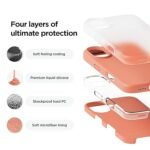 iPhone 16 Case, Premium Liquid Silicone Case, Full Body Protective Cover, Shockproof (Salmon)