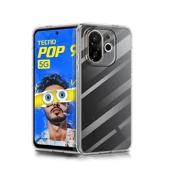 Transparent Back Case Cover for Tecno Pop 9 5G | Tecno Spark 30C 5G | Full Device & Camera Protection Shockproof (Transparent)