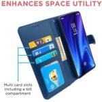 Mi Redmi K20 / K20 Pro Flip Case Leather Finish | Inside TPU with Card Pockets | Wallet Stand and Shock Proof (Blue)